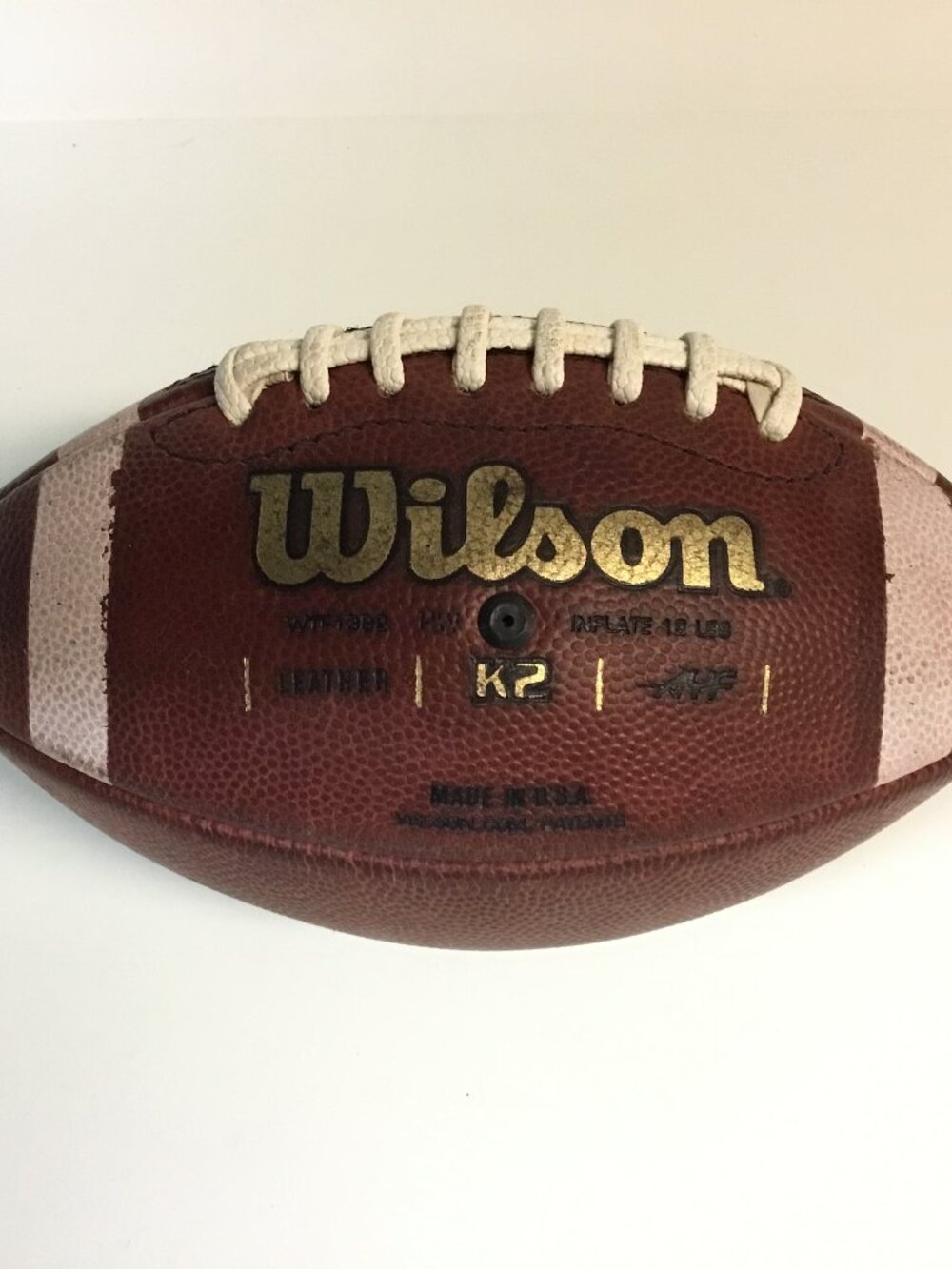 Wilson K2 1382 WTF1382 Official Pee-Wee League Leather Football Game Ball